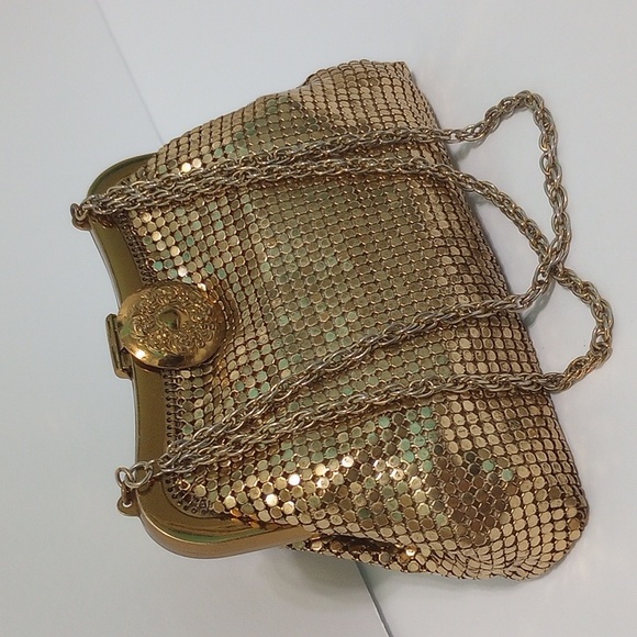 Whiting & Davis Gold Mesh Mini Clutch Purse, - Picture 4 of 11